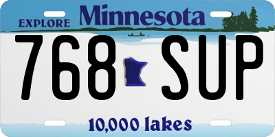 MN license plate 768SUP