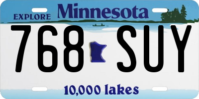 MN license plate 768SUY