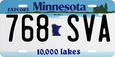 MN license plate 768SVA