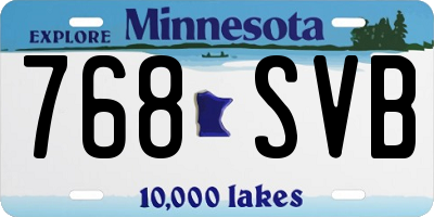 MN license plate 768SVB