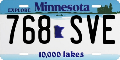 MN license plate 768SVE