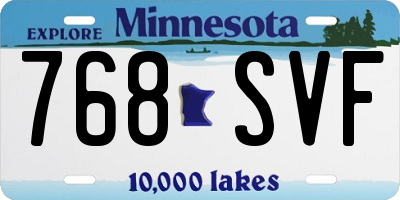 MN license plate 768SVF