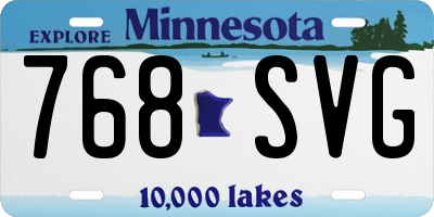 MN license plate 768SVG