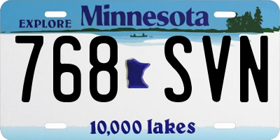 MN license plate 768SVN