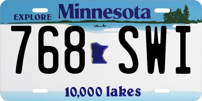MN license plate 768SWI