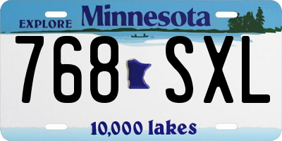 MN license plate 768SXL