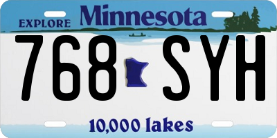 MN license plate 768SYH