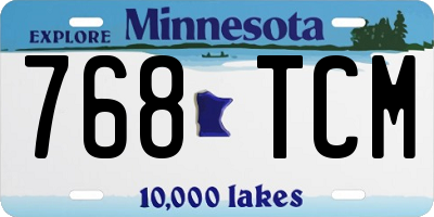 MN license plate 768TCM