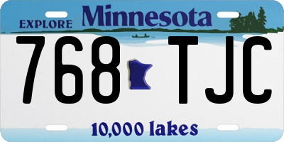 MN license plate 768TJC