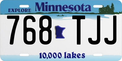 MN license plate 768TJJ