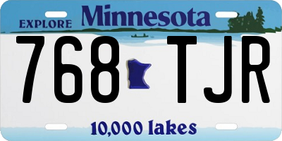 MN license plate 768TJR