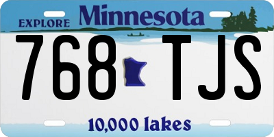MN license plate 768TJS