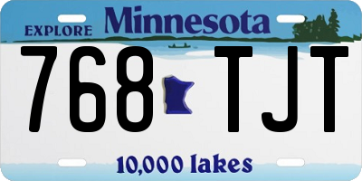 MN license plate 768TJT