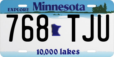 MN license plate 768TJU