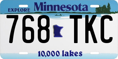 MN license plate 768TKC