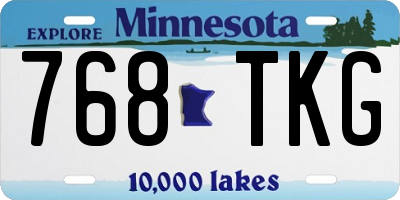 MN license plate 768TKG