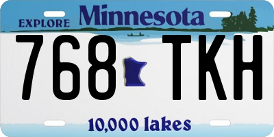 MN license plate 768TKH
