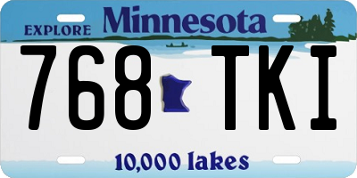 MN license plate 768TKI