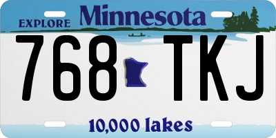 MN license plate 768TKJ