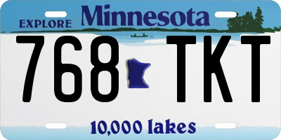 MN license plate 768TKT