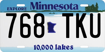 MN license plate 768TKU