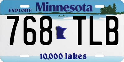 MN license plate 768TLB