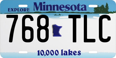MN license plate 768TLC