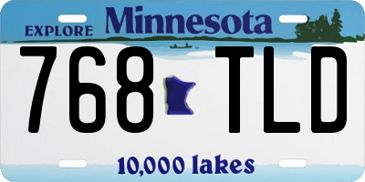 MN license plate 768TLD