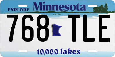 MN license plate 768TLE