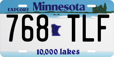 MN license plate 768TLF