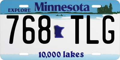 MN license plate 768TLG