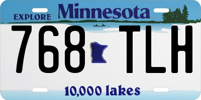 MN license plate 768TLH