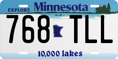 MN license plate 768TLL