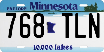 MN license plate 768TLN
