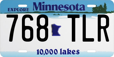 MN license plate 768TLR