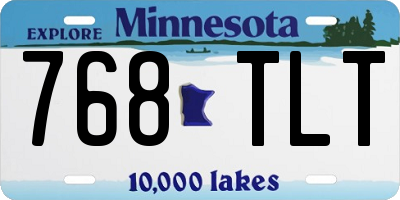 MN license plate 768TLT