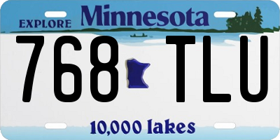 MN license plate 768TLU