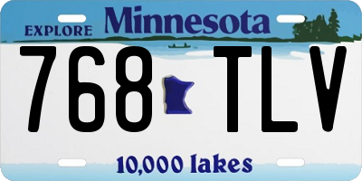 MN license plate 768TLV