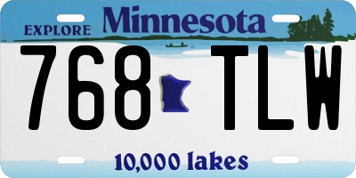 MN license plate 768TLW
