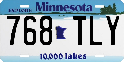 MN license plate 768TLY