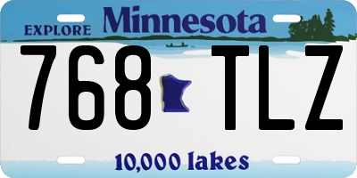 MN license plate 768TLZ