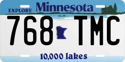 MN license plate 768TMC