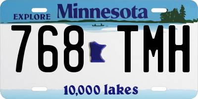 MN license plate 768TMH