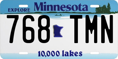 MN license plate 768TMN
