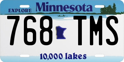 MN license plate 768TMS