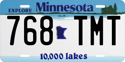 MN license plate 768TMT