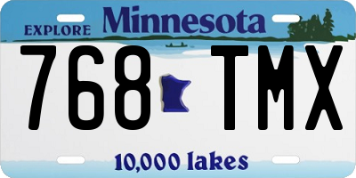 MN license plate 768TMX