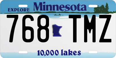 MN license plate 768TMZ