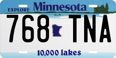 MN license plate 768TNA