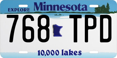 MN license plate 768TPD